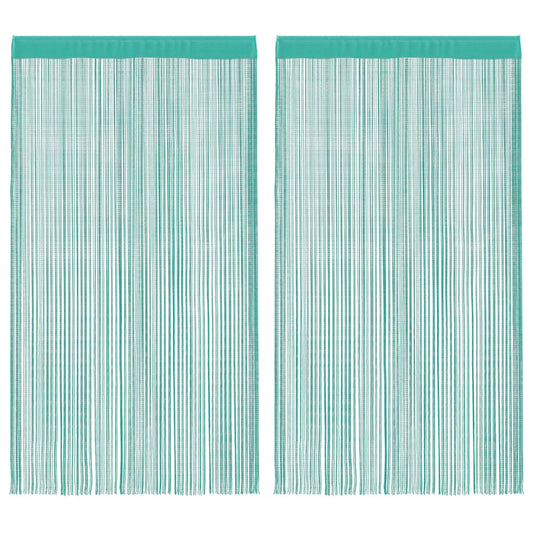 vidaXL String Curtains 2 pcs Turquoise 140x250 cm