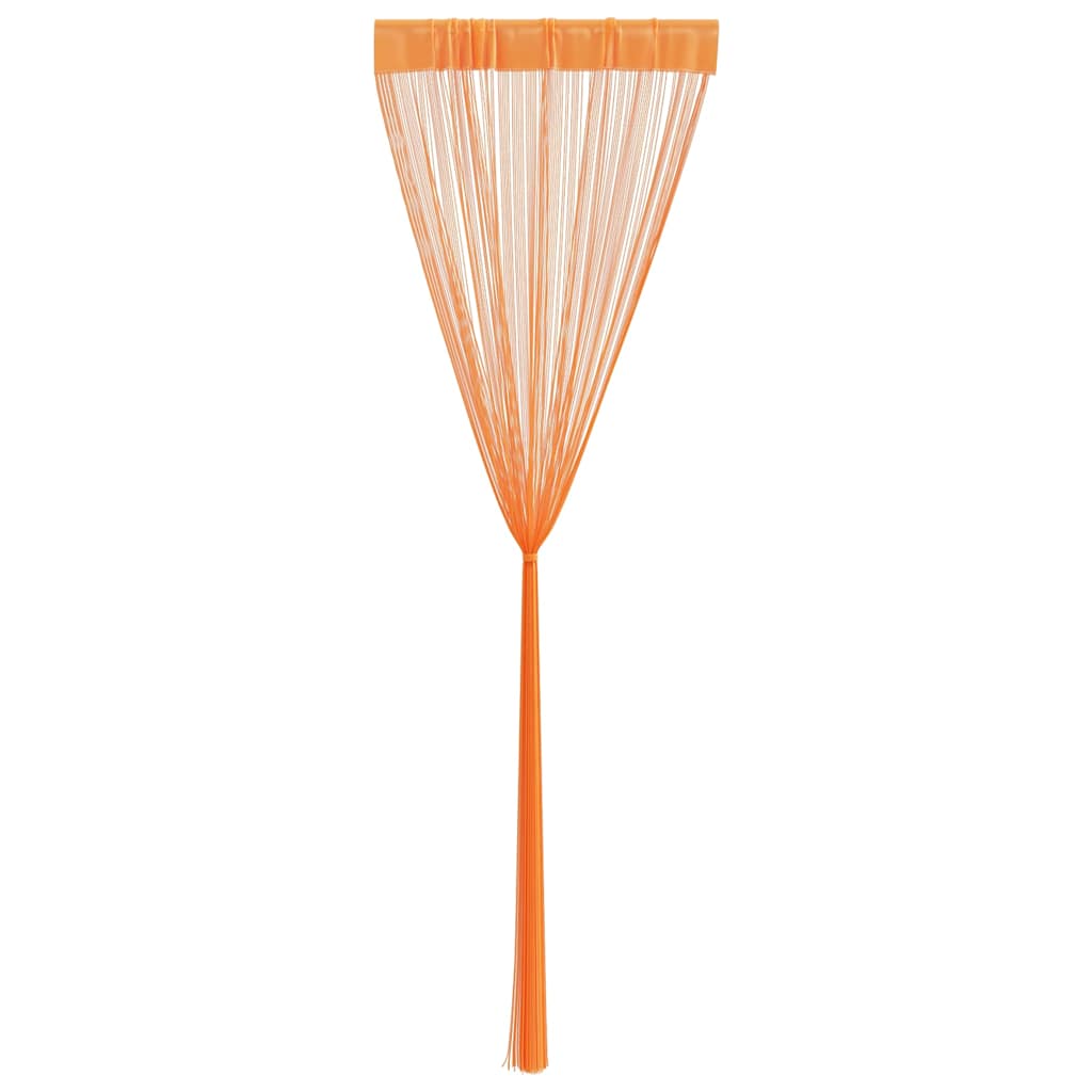 vidaXL String Curtains 2 pcs Orange 100x250 cm