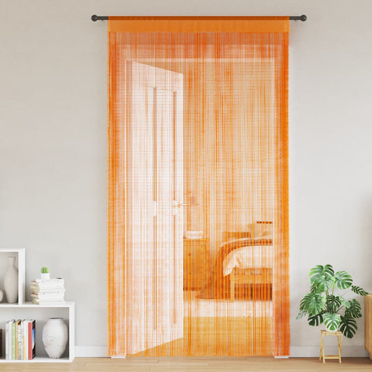 vidaXL String Curtains 2 pcs Orange 100x250 cm