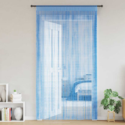 vidaXL String Curtains 2 pcs Light Blue 100x250 cm