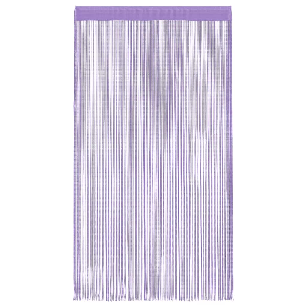 vidaXL String Curtains 2 pcs Purple 100x250 cm