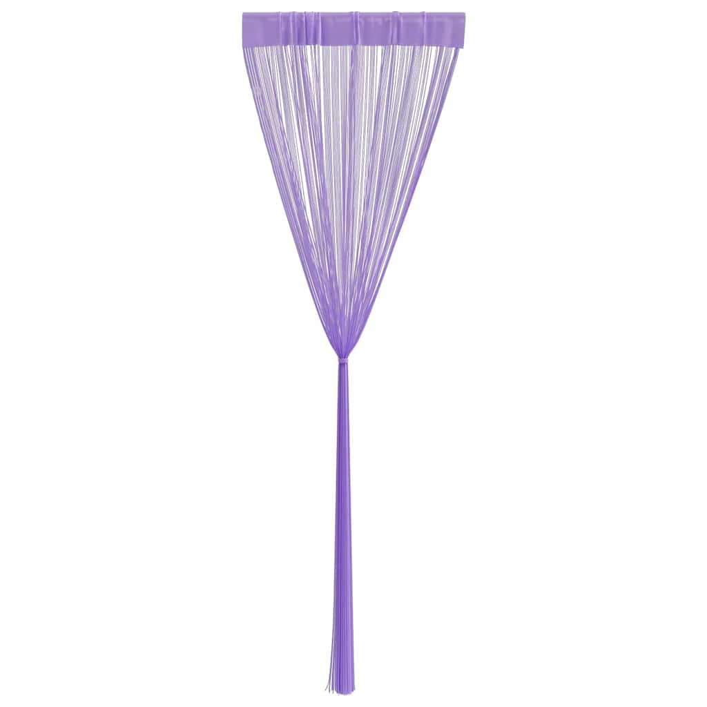 vidaXL String Curtains 2 pcs Purple 100x250 cm