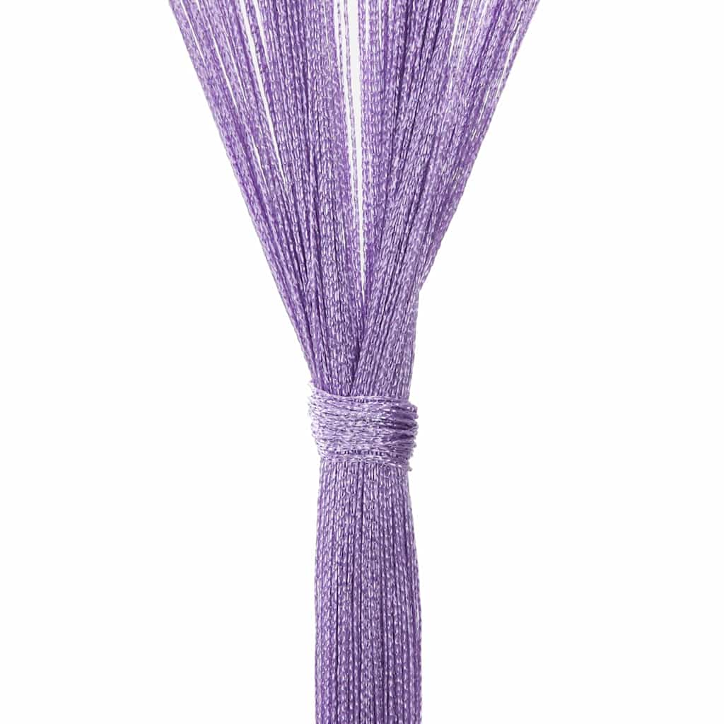 vidaXL String Curtains 2 pcs Purple 100x250 cm