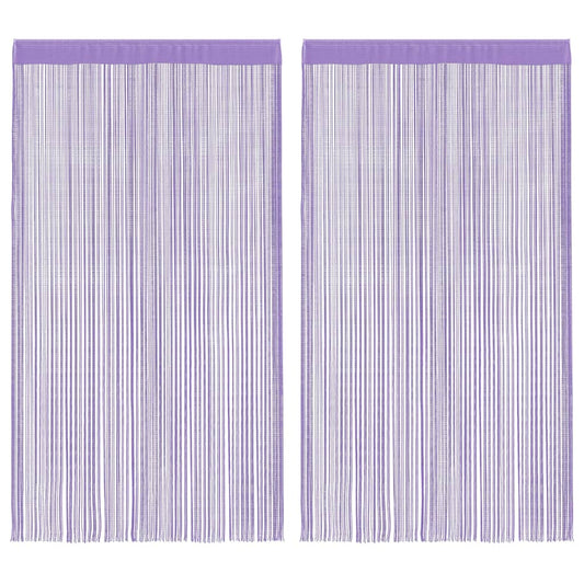 vidaXL String Curtains 2 pcs Purple 140x250 cm