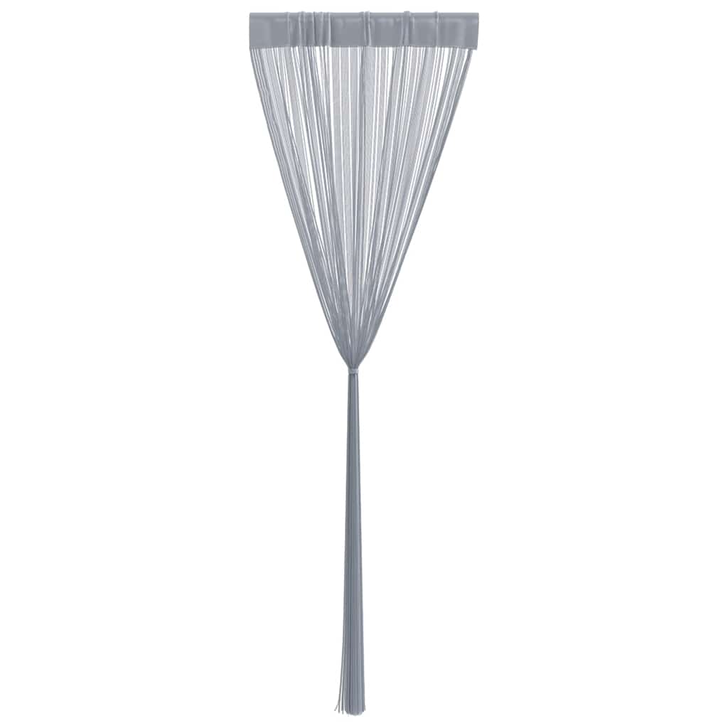vidaXL String Curtains 2 pcs Light Grey 100x250 cm