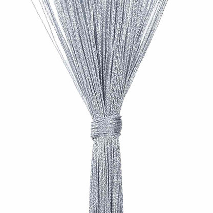 vidaXL String Curtains 2 pcs Light Grey 100x250 cm