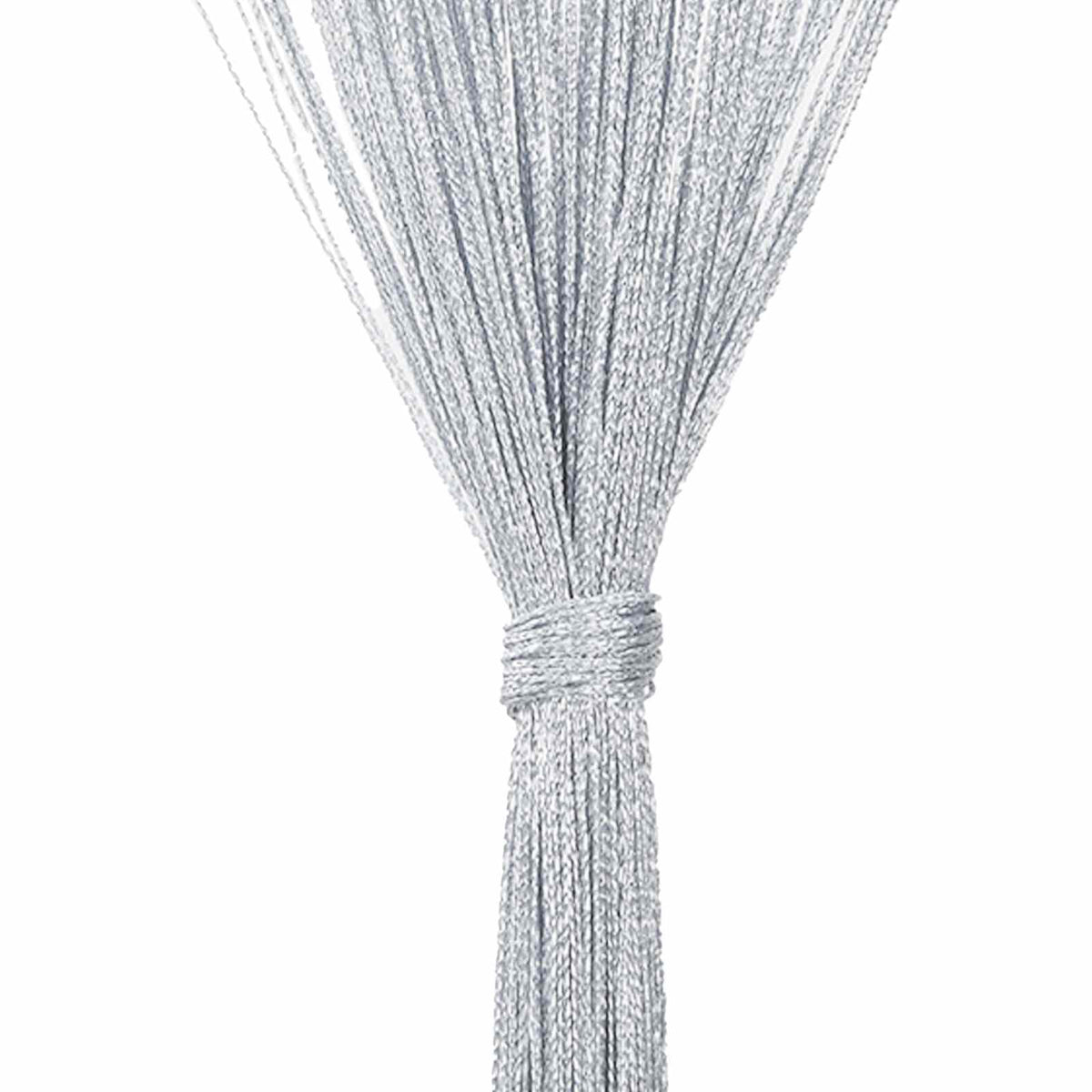 vidaXL String Curtains 2 pcs Light Grey 140x250 cm