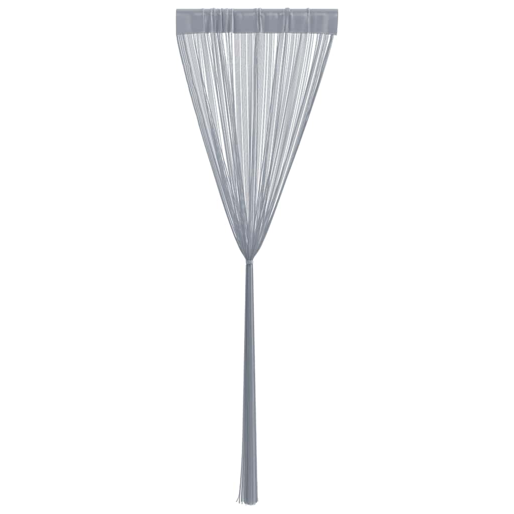 vidaXL String Curtains 2 pcs Light Grey 140x250 cm