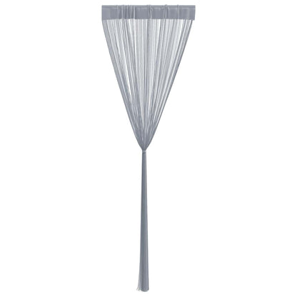 vidaXL String Curtains 2 pcs Light Grey 140x250 cm