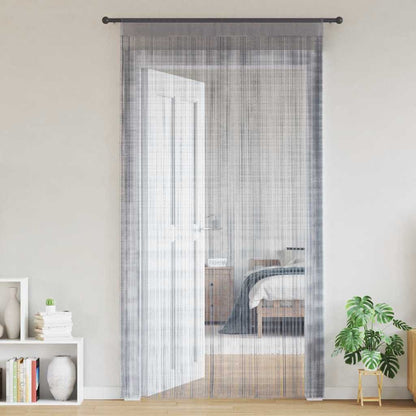 vidaXL String Curtains 2 pcs Light Grey 140x250 cm