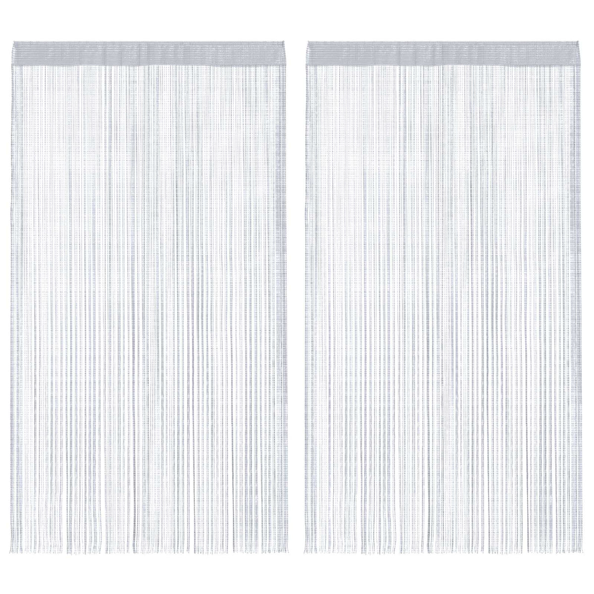 vidaXL String Curtains 2 pcs Light Grey 140x250 cm
