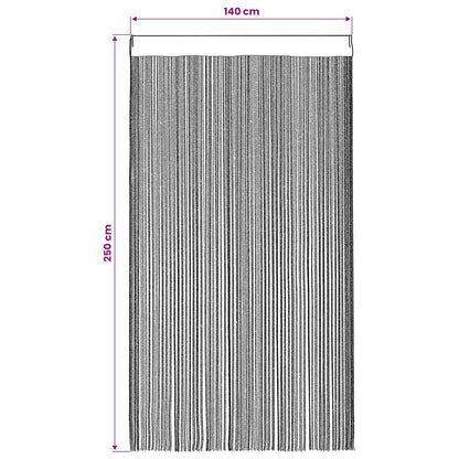 vidaXL String Curtains 2 pcs Light Grey 140x250 cm