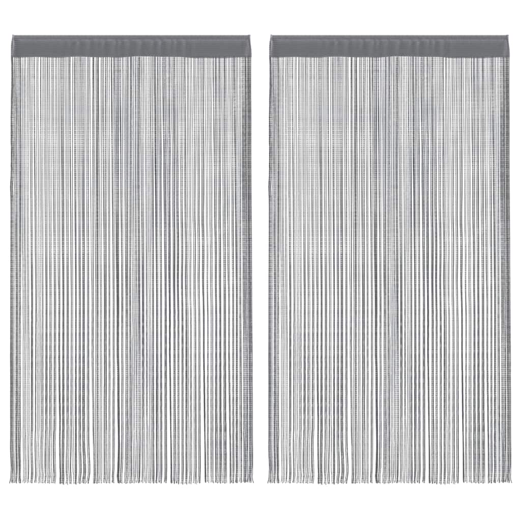 vidaXL String Curtains 2 pcs Anthracite 140x250 cm