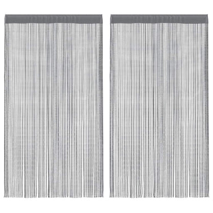 vidaXL String Curtains 2 pcs Anthracite 140x250 cm