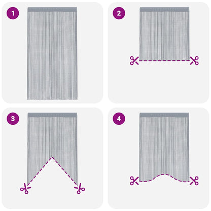 vidaXL String Curtains 2 pcs Anthracite 140x250 cm