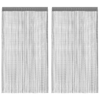 vidaXL String Curtains 2 pcs Anthracite 140x250 cm