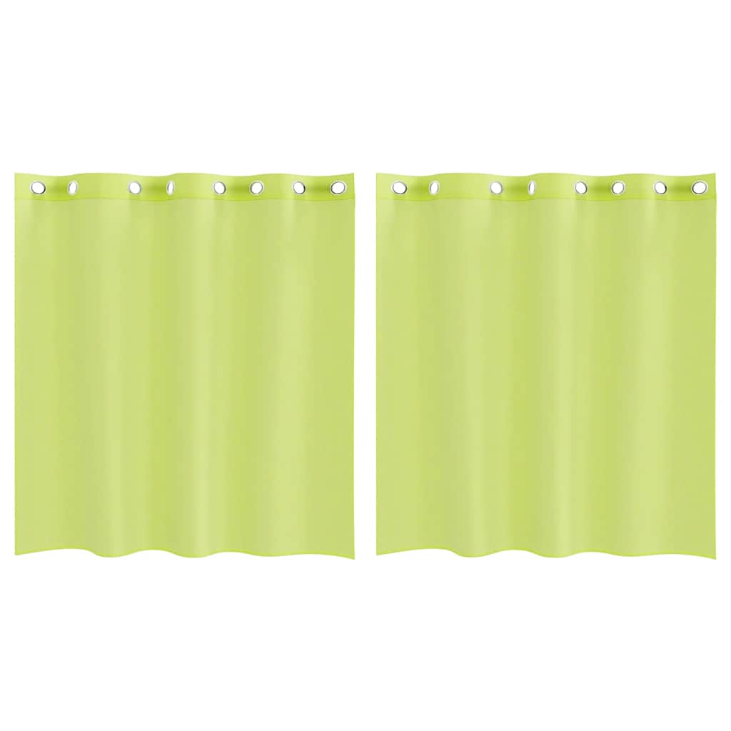 vidaXL Voile Curtains with Grommets 2 pcs Apple Green 140x140 cm