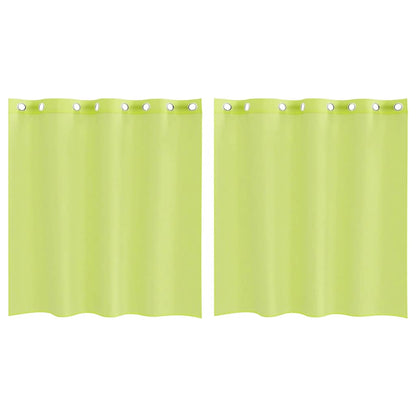 vidaXL Voile Curtains with Grommets 2 pcs Apple Green 140x140 cm