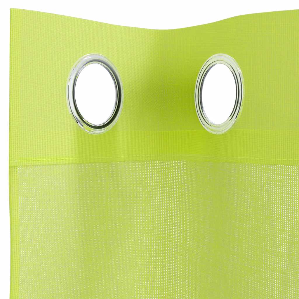 vidaXL Voile Curtains with Grommets 2 pcs Apple Green 140x140 cm