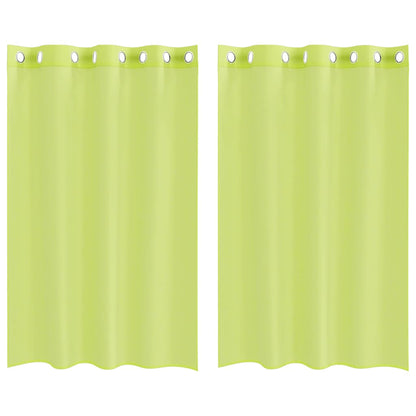 vidaXL Voile Curtains with Grommets 2 pcs Apple Green 140x175 cm
