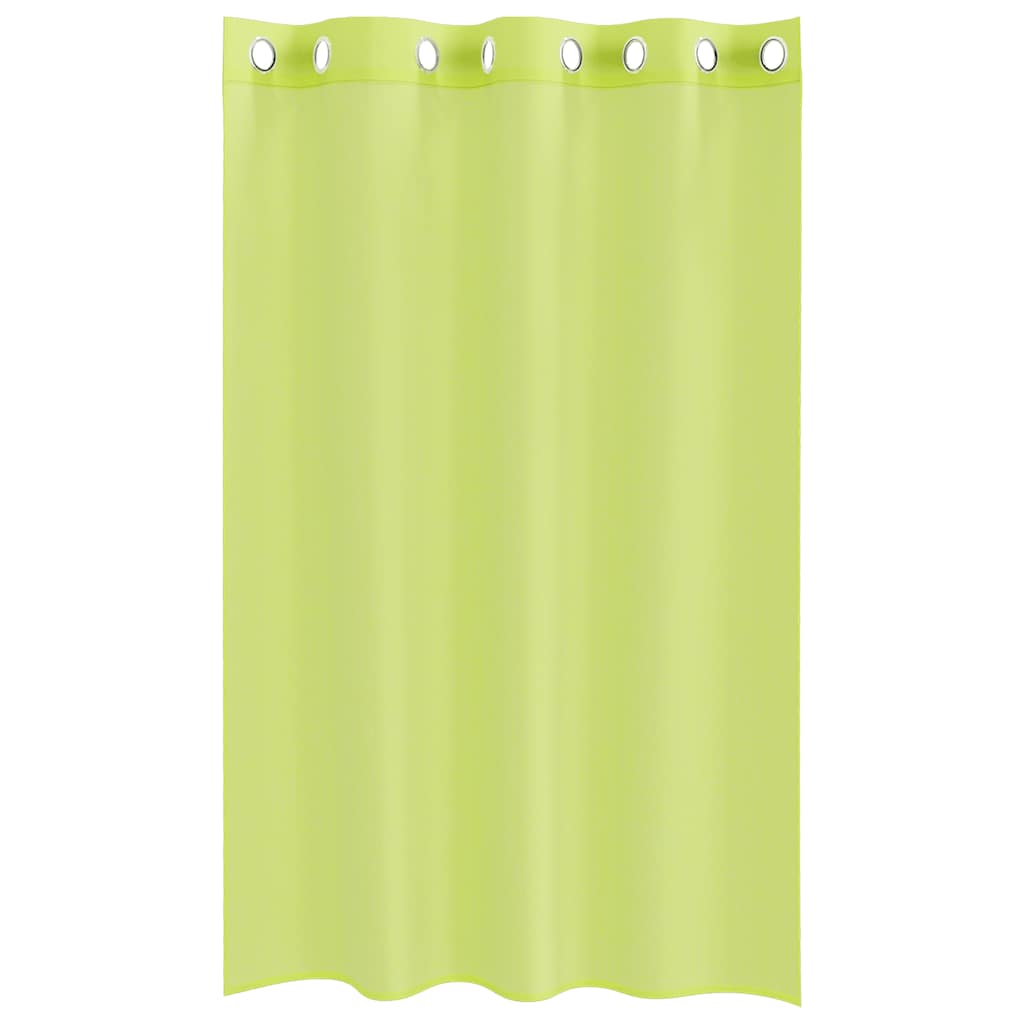 vidaXL Voile Curtains with Grommets 2 pcs Apple Green 140x175 cm