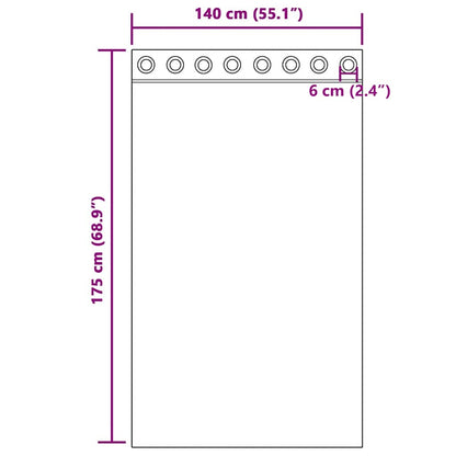 vidaXL Voile Curtains with Grommets 2 pcs Apple Green 140x175 cm