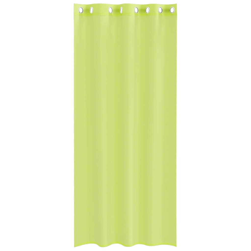 vidaXL Voile Curtains with Grommets 2 pcs Apple Green 140x225 cm