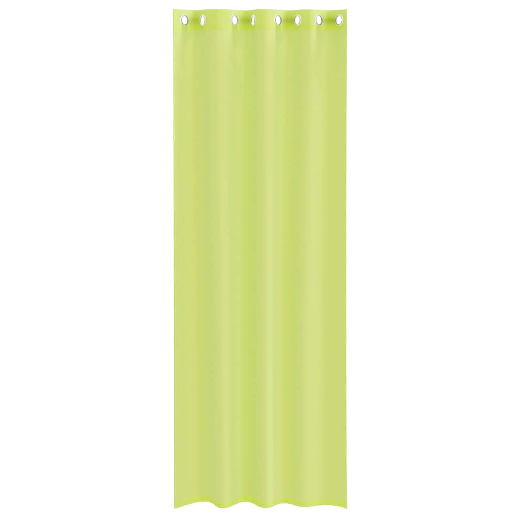 vidaXL Voile Curtains with Grommets 2 pcs Apple Green 140x260 cm
