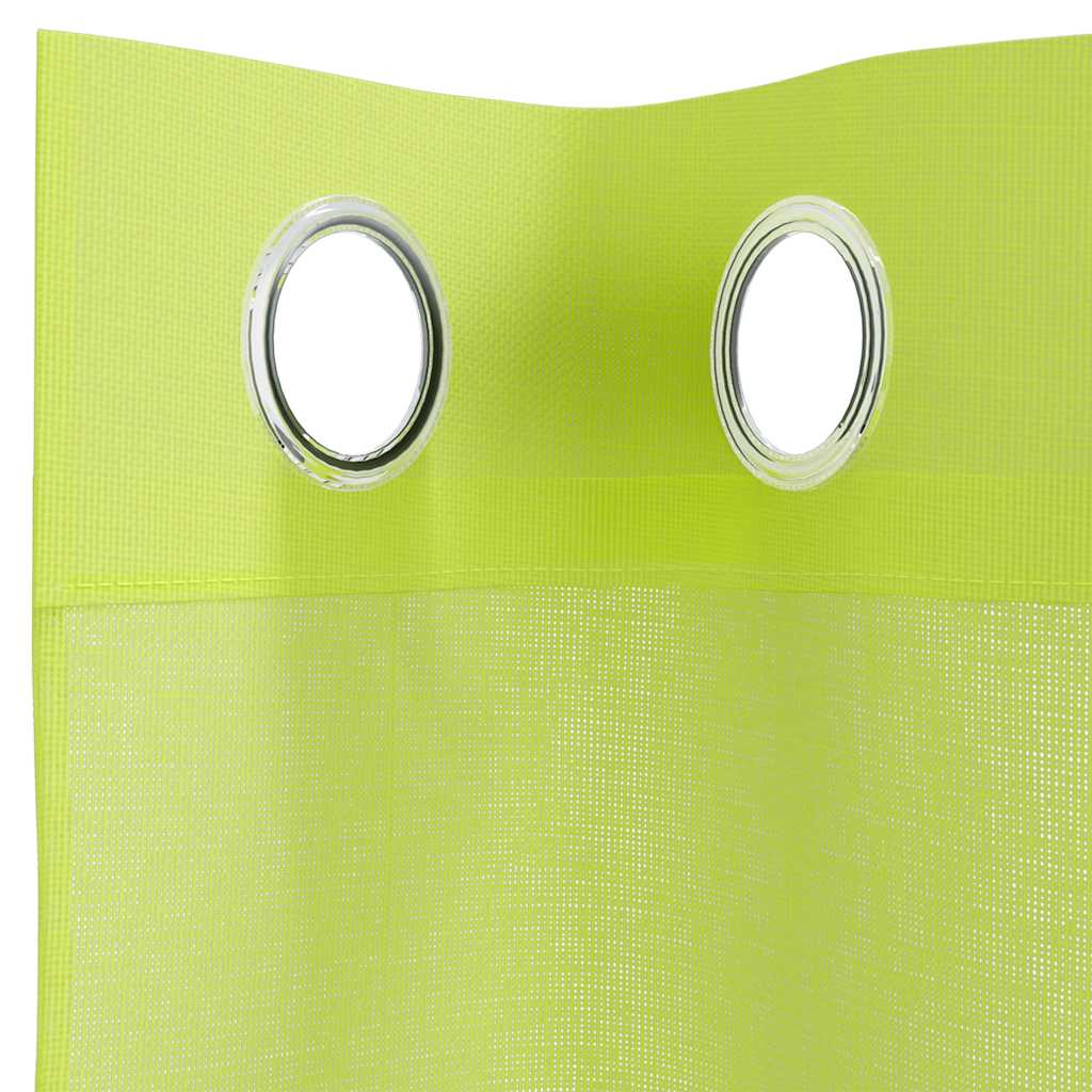 vidaXL Voile Curtains with Grommets 2 pcs Apple Green 140x260 cm