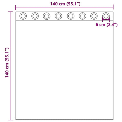 vidaXL Voile Curtains with Grommets 2 pcs Brown 140x140 cm