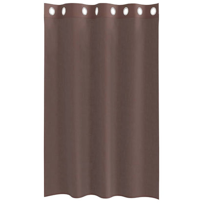 vidaXL Voile Curtains with Grommets 2 pcs Brown 140x175 cm