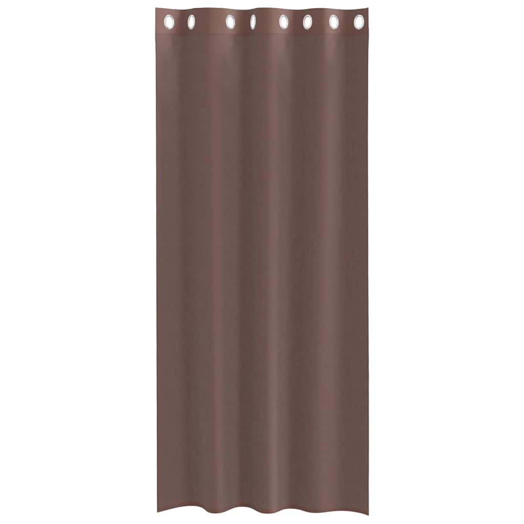 vidaXL Voile Curtains with Grommets 2 pcs Brown 140x225 cm