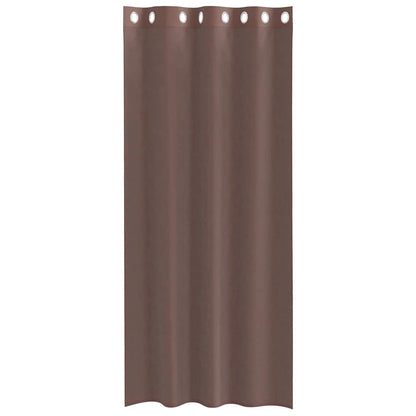 vidaXL Voile Curtains with Grommets 2 pcs Brown 140x225 cm