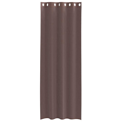 vidaXL Voile Curtains with Grommets 2 pcs Brown 140x260 cm