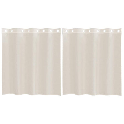 vidaXL Voile Curtains with Grommets 2 pcs Cream 140x140 cm