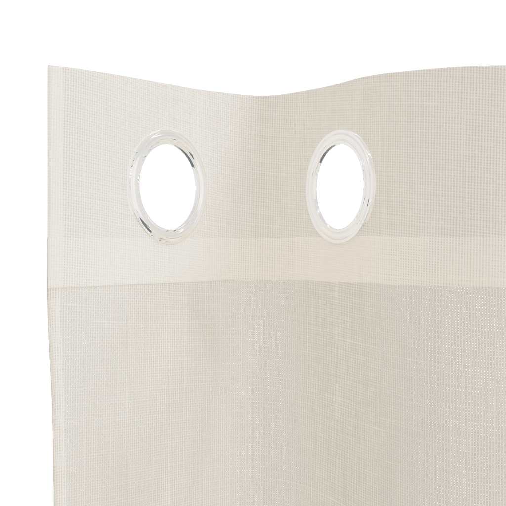 vidaXL Voile Curtains with Grommets 2 pcs Cream 140x140 cm