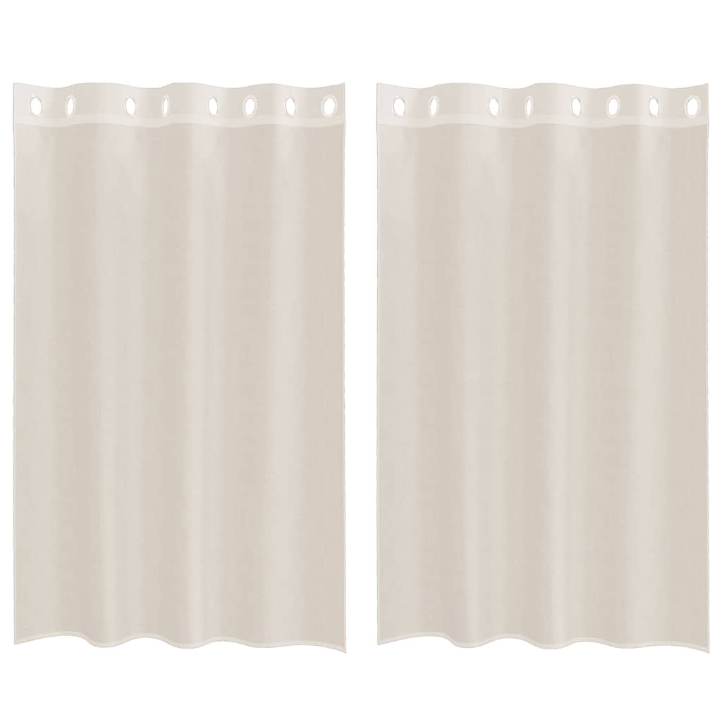 vidaXL Voile Curtains with Grommets 2 pcs Cream 140x175 cm