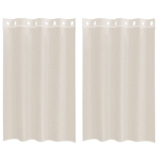 vidaXL Voile Curtains with Grommets 2 pcs Cream 140x175 cm