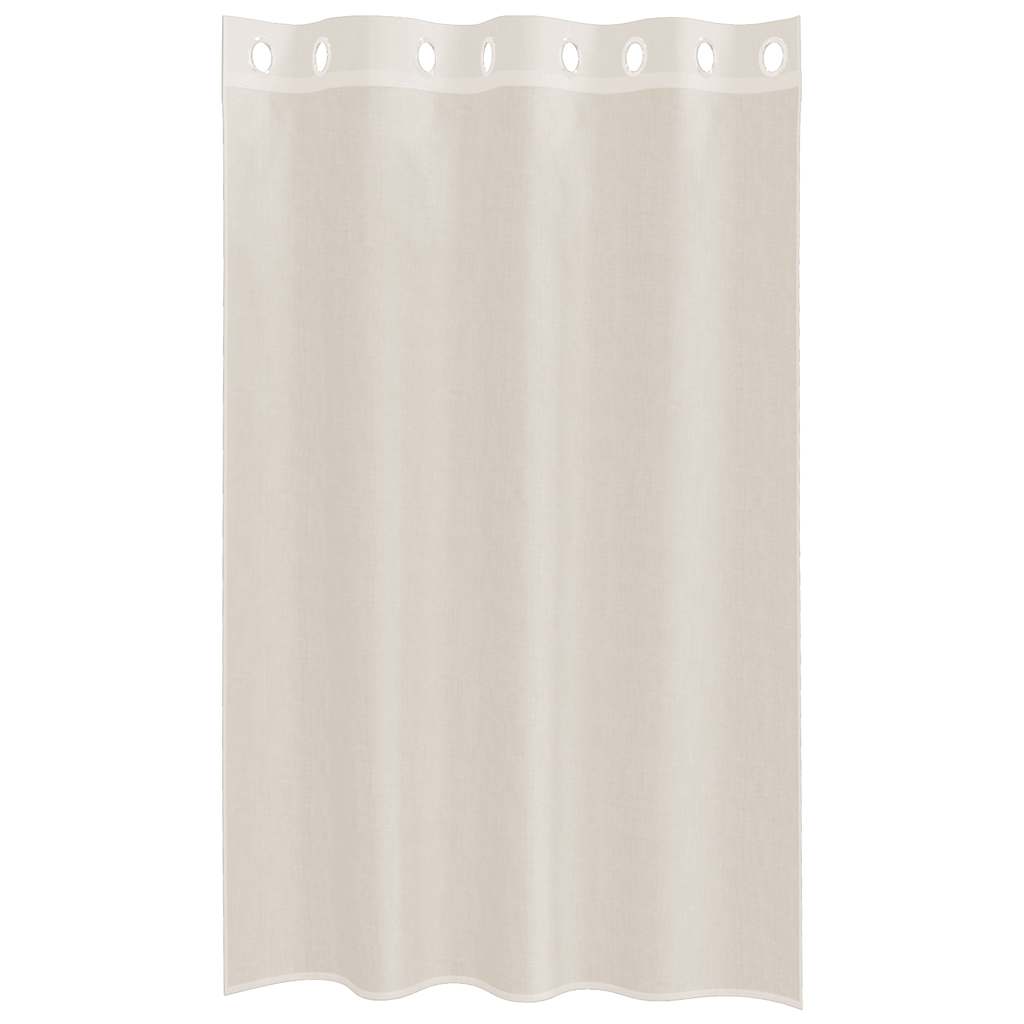 vidaXL Voile Curtains with Grommets 2 pcs Cream 140x175 cm