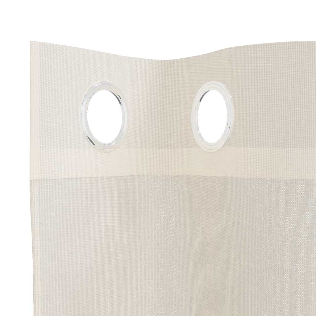 vidaXL Voile Curtains with Grommets 2 pcs Cream 140x175 cm
