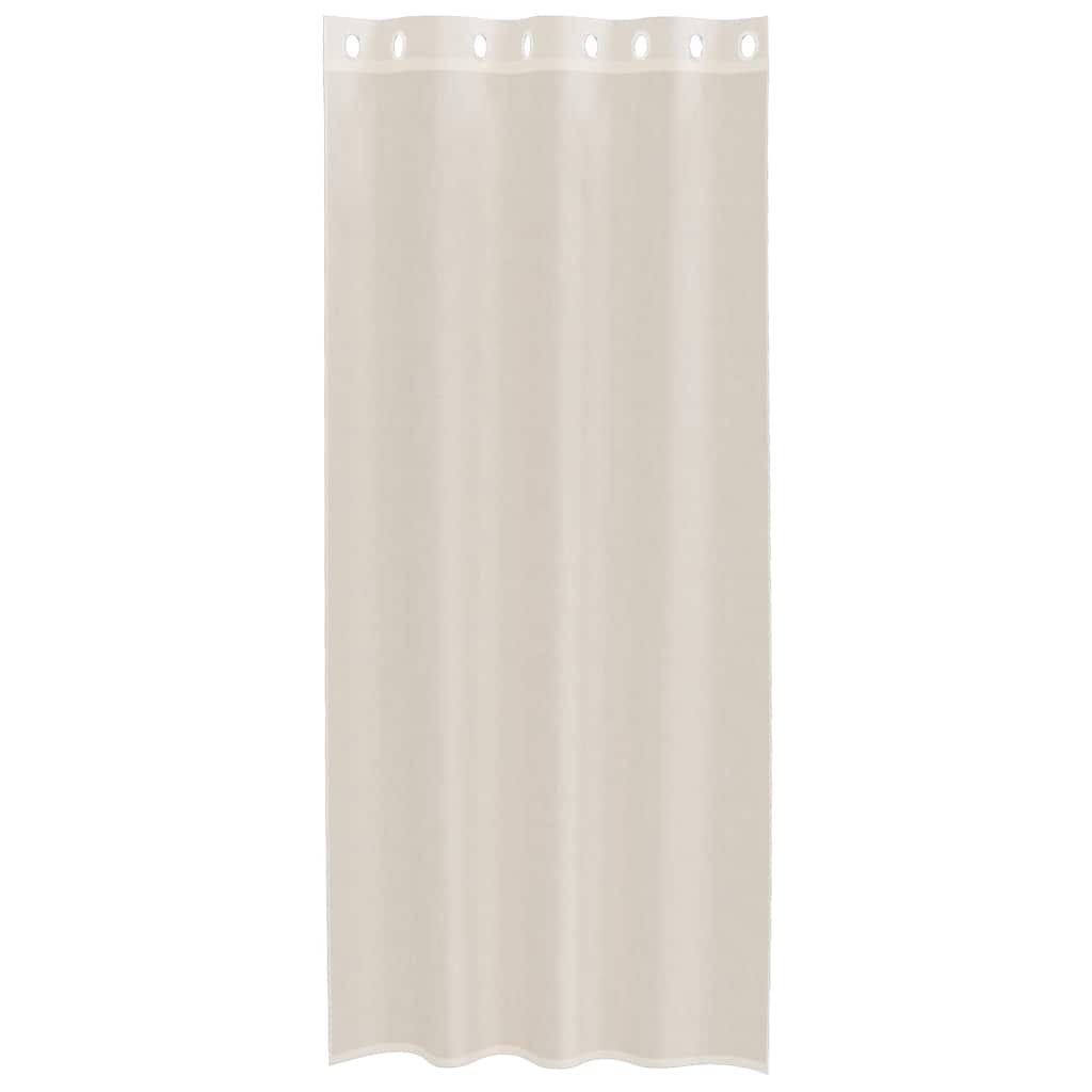 vidaXL Voile Curtains with Grommets 2 pcs Cream 140x225 cm