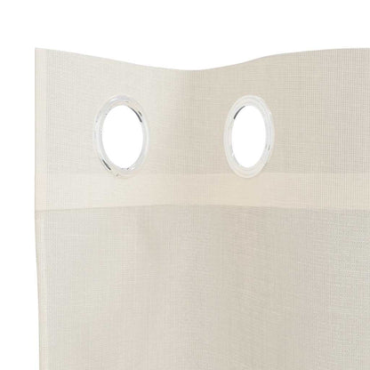 vidaXL Voile Curtains with Grommets 2 pcs Cream 140x225 cm