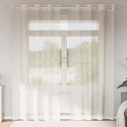 vidaXL Voile Curtains with Grommets 2 pcs Cream 140x245 cm