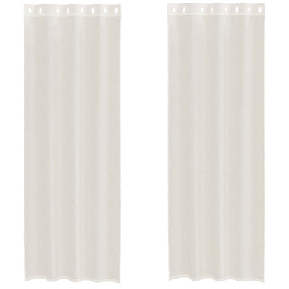 vidaXL Voile Curtains with Grommets 2 pcs Cream 140x260 cm