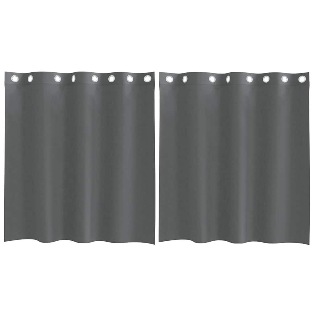 vidaXL Voile Curtains with Grommets 2 pcs Dark Grey 140x140 cm