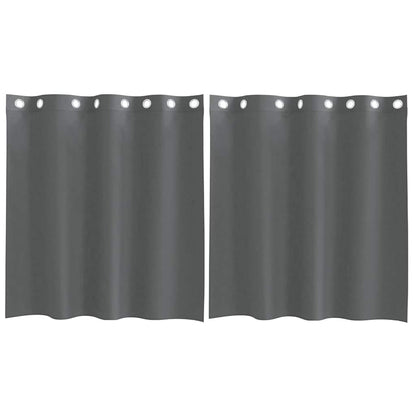 vidaXL Voile Curtains with Grommets 2 pcs Dark Grey 140x140 cm