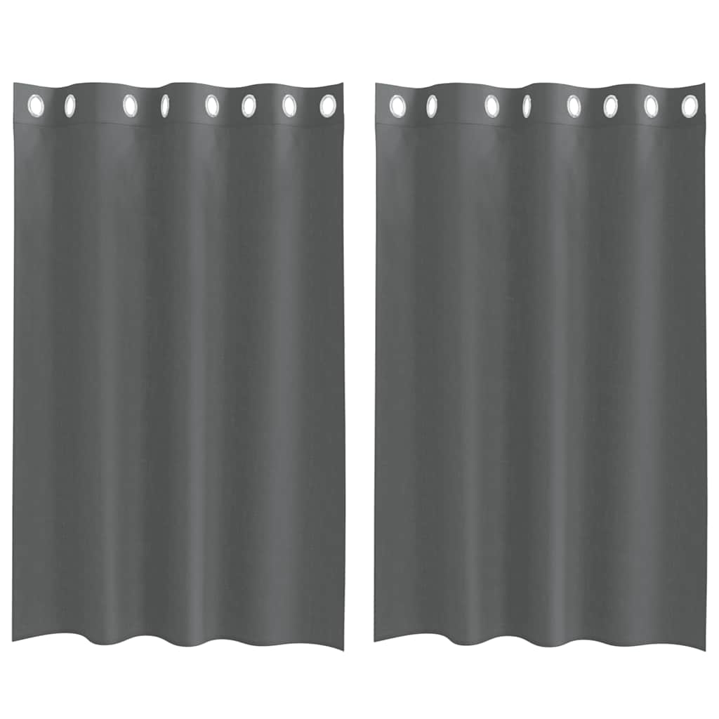 vidaXL Voile Curtains with Grommets 2 pcs Dark Grey 140x175 cm