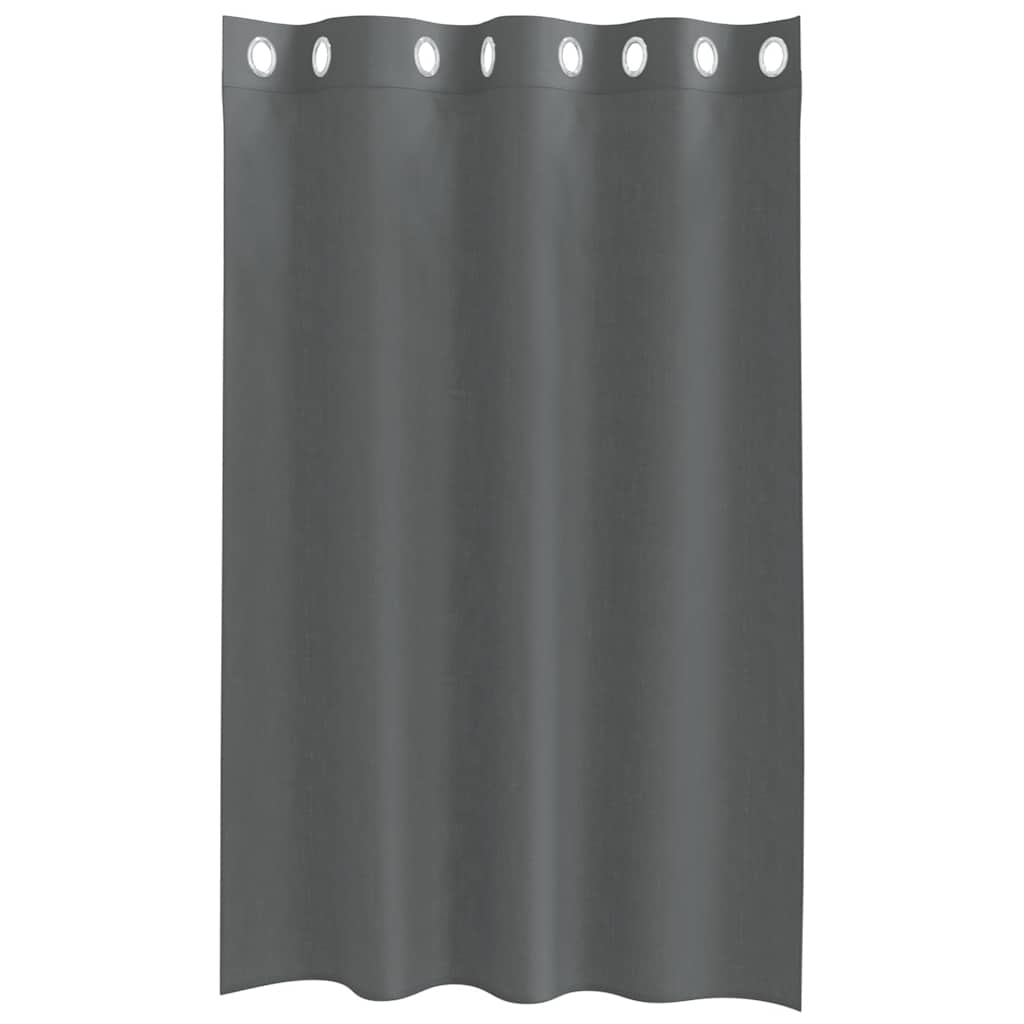vidaXL Voile Curtains with Grommets 2 pcs Dark Grey 140x175 cm
