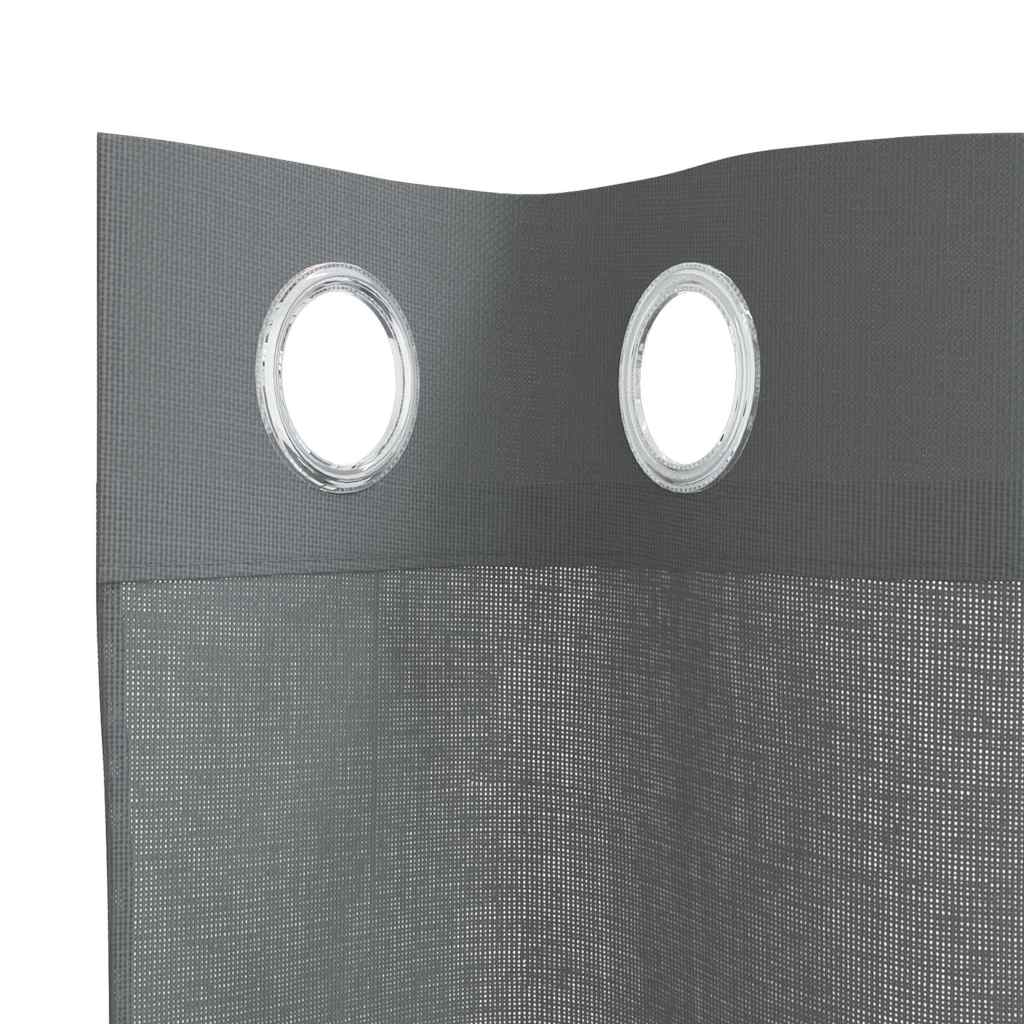 vidaXL Voile Curtains with Grommets 2 pcs Dark Grey 140x175 cm