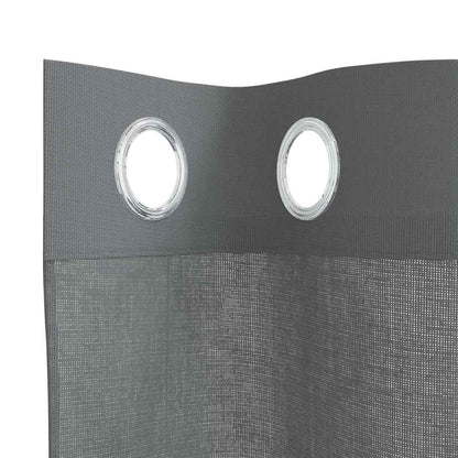 vidaXL Voile Curtains with Grommets 2 pcs Dark Grey 140x175 cm